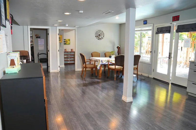 The open living and dining area at Bear Care AFH II